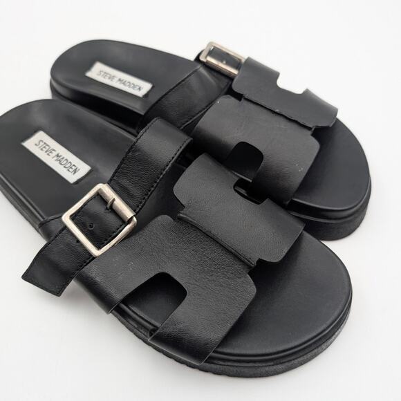 Steve Madden Mayhem Slide Sandal Open Toe Women's Black Size US8.5 EU39 - Picture 10 of 12